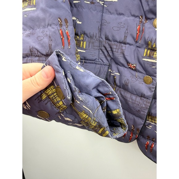 Boden London Print Down Jacket Women's Size 10 Quilted‎ Feather Warm Coat - Picture 9 of 12